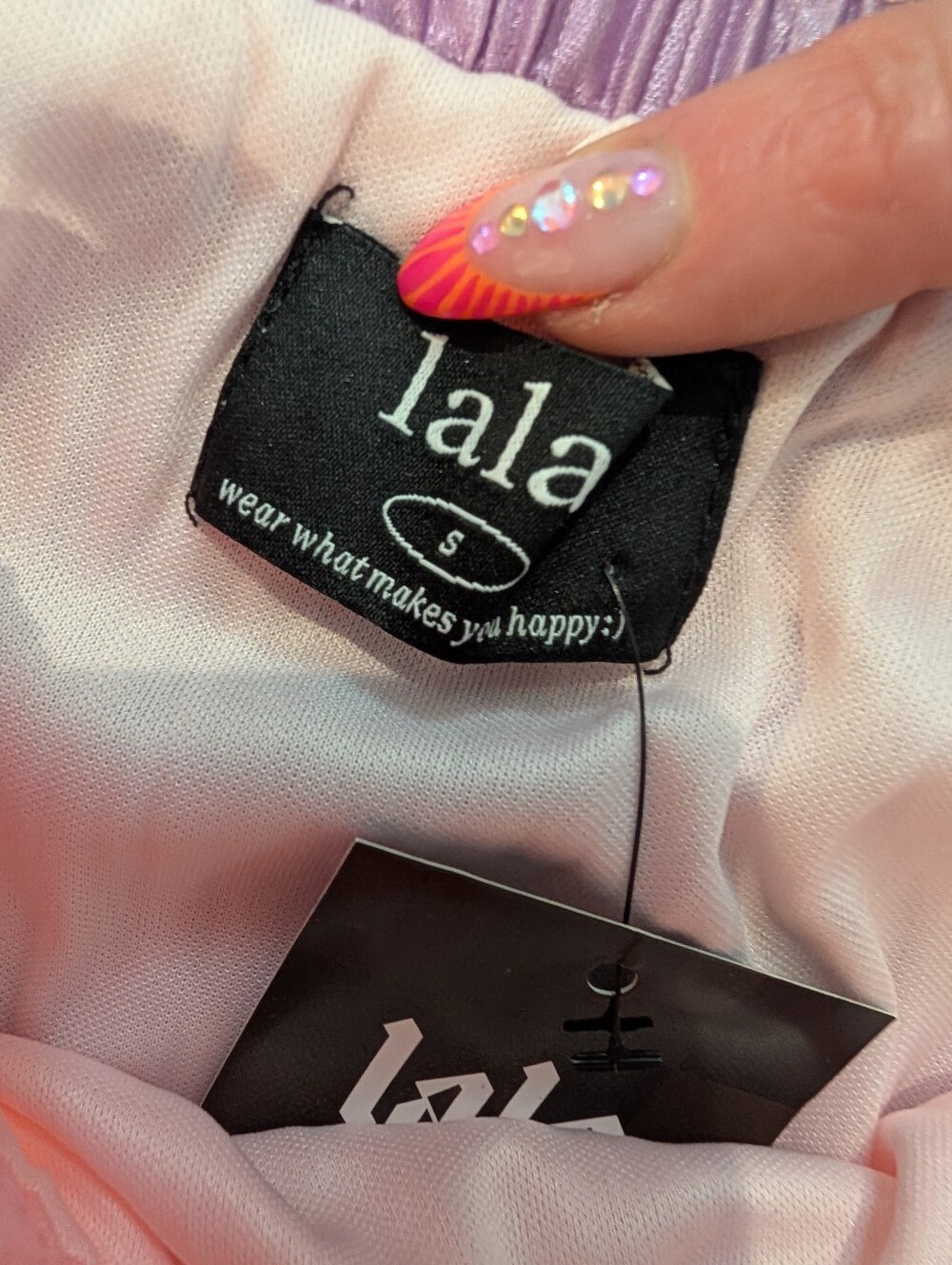 NWT - Dressed In LALA Rainbow Plisse Skirt Set (S) - Picture 8 of 9